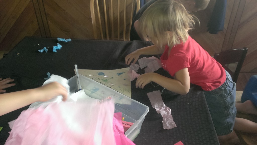 Preschooler Making Kites | mommycrusader.com