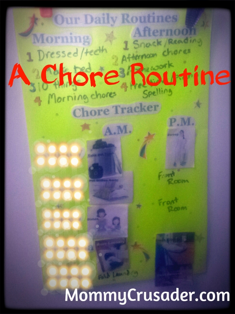 A chore Routine | MommyCrusader.com