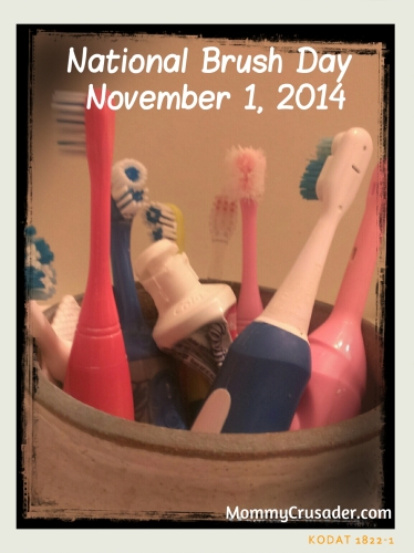 National Brush Day, November 1, 2014 | MommyCrusader.com