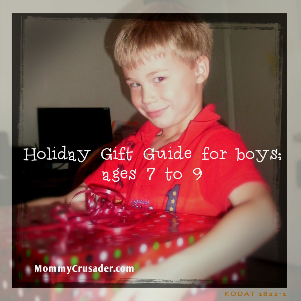 Holiday Gift Guide for Boys; ages 7 to 9