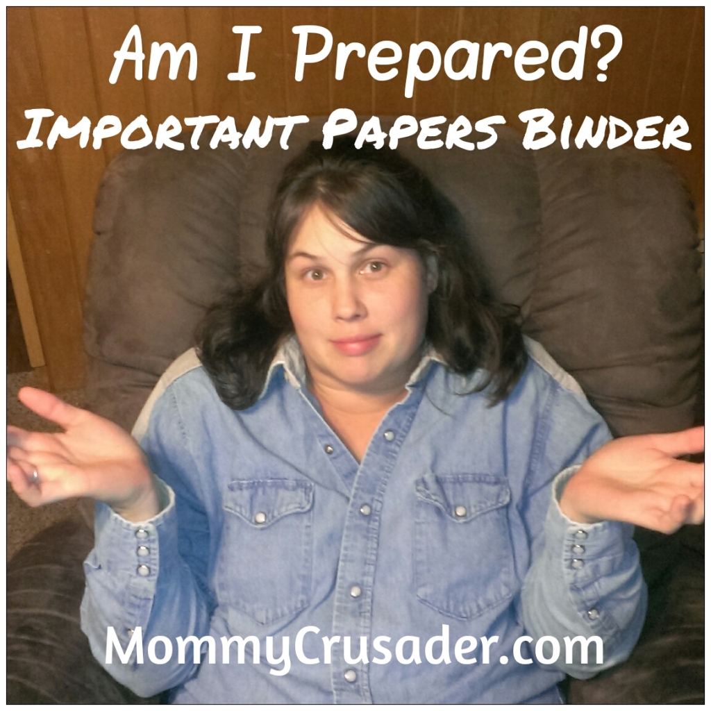 Important papers binder | MommyCrusader.com