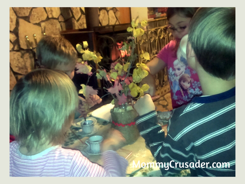 Having a tea party with "snow" covered cookies. | MommyCrusader.com