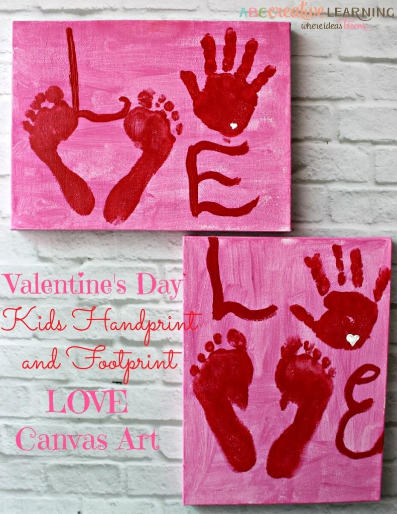 Valentines-Day-Kids-Handprint-and-Footprint-LOVE-Canvas-Art (1)