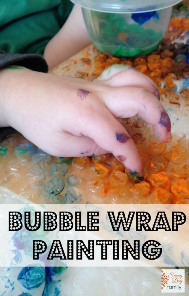 bubble wrap painting