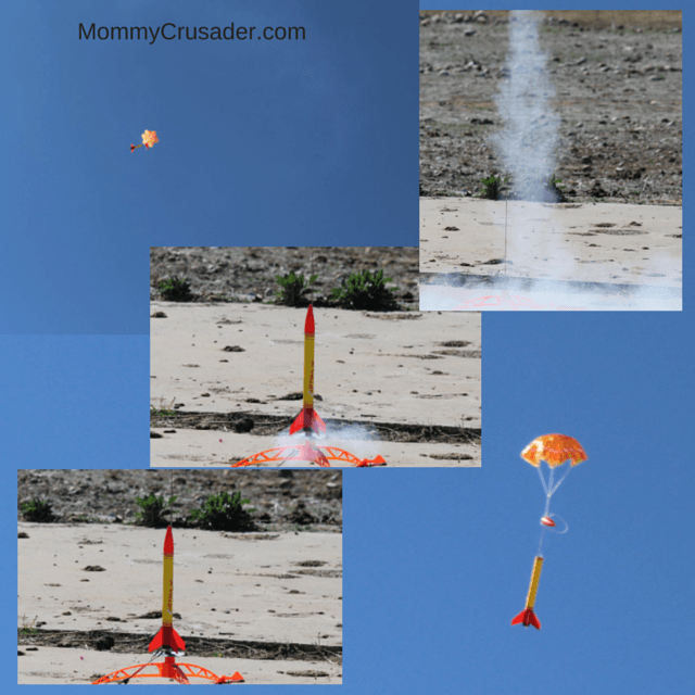 Our fourth grader got to finally use her Astra III model rocket and experience the thrill of sending things high into the sky. 